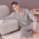Heren bamboe pyjama sets, button up slaapkleding top met lange mouwen en heren klassieke geruite pyjama sets,Grijs,3XL : Amazon.nl: Kleding, schoenen & sieraden