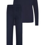 Bamboo Basics Nina pyjama set, dames pyjama, donkerblauw