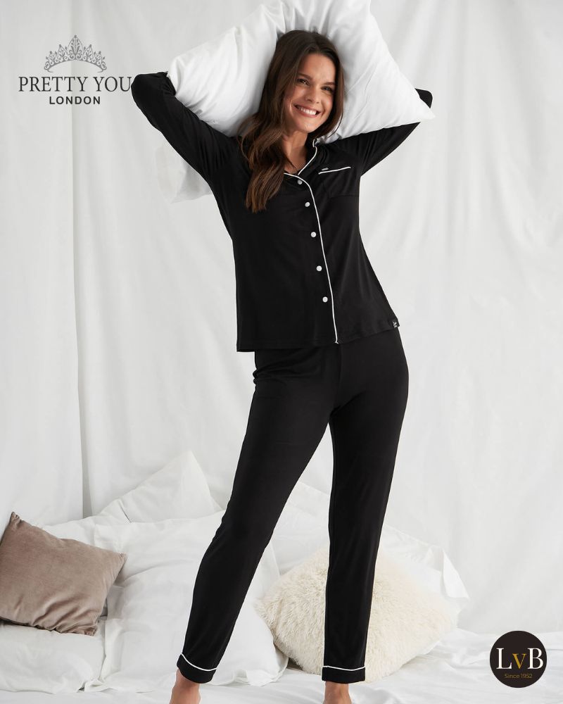 bamboe-pyjama-dames-934zou-1.jpg Pretty You London Pyjama Bamboo ?? Shop Online @ LvB - Afbeelding 1