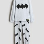 Katoenen pyjama met print Lichtgrijs/Batman KINDEREN | H&M NL