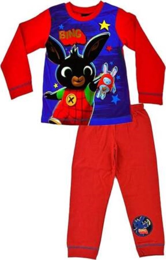 bing-pyjama-298oka-1.jpg Bing Bunny Pyjama Maat 86/92 Rood | bol - Afbeelding 1