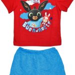 BING shortama rood met blauw Bing Bunny pyjama maat 110/116