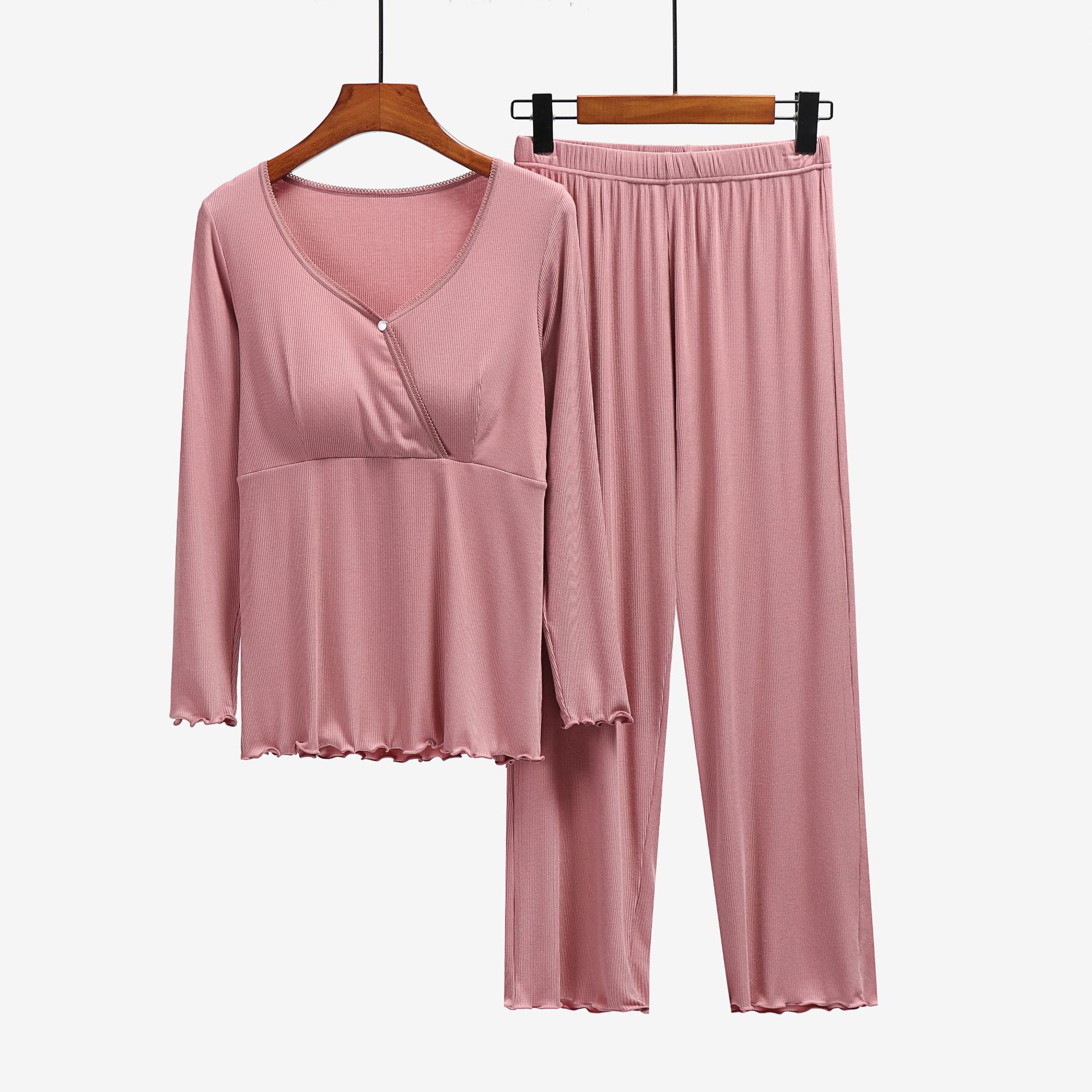 borstvoeding-pyjama-525uvl-1.jpg Moederschap Verpleging Nachtkleding Borstvoedin... – Grandado - Afbeelding 1