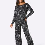 wäschepur Pyjama in zwart/wit geprint | Witt
