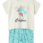 Name It Meisjes Korte Pyjama Set Shortama Flamingo | Underwear District