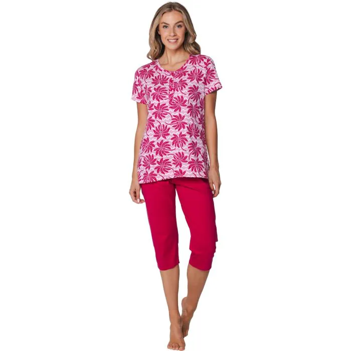 capri-pyjama-dames-452sfi.webp Rebelle dames capri, Fuxia Hawai 38 - Afbeelding 1