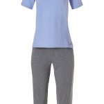 Rebelle dames pyjama met korte mouwen en capri broek