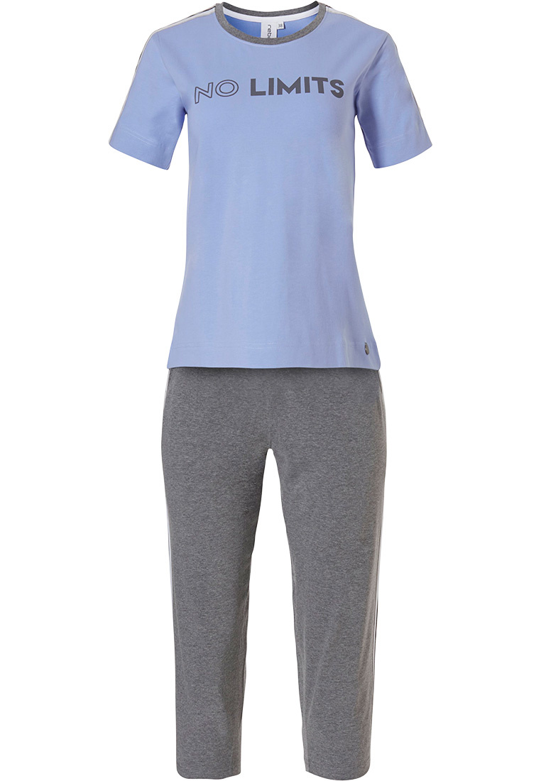 capri-pyjama-dames-851ore-1.jpg Rebelle dames pyjama met korte mouwen en capri broek - Afbeelding 1