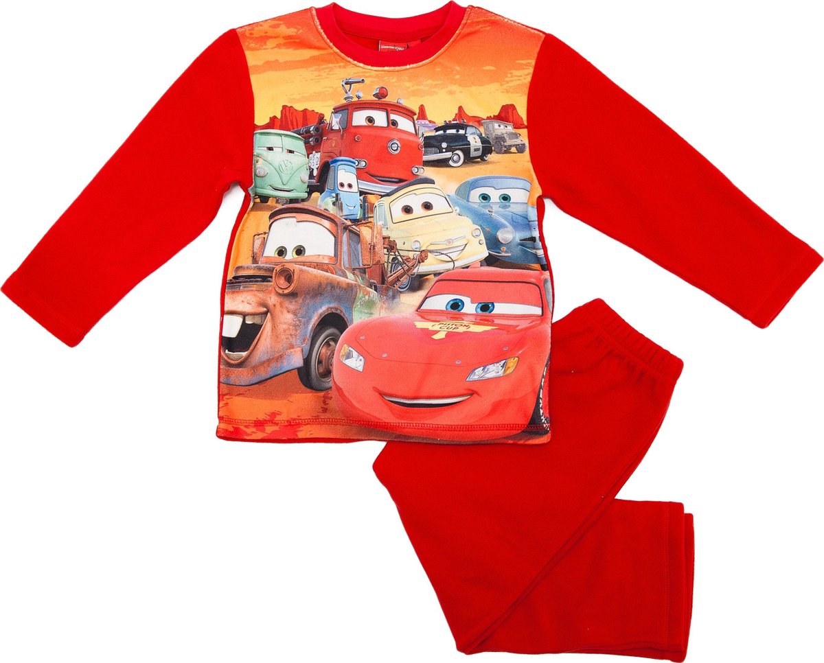 cars-pyjama-488utd-1.jpg Disney Cars Pyjama Jongens Auto met lange mouw Maat 104/110 | bol - Afbeelding 1