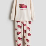 Light beige/Cars Printed cotton jersey pyjamas for kids | H&M GB