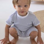 Feetje Wafel Pyjama Kort Navy MT. 104 | bol