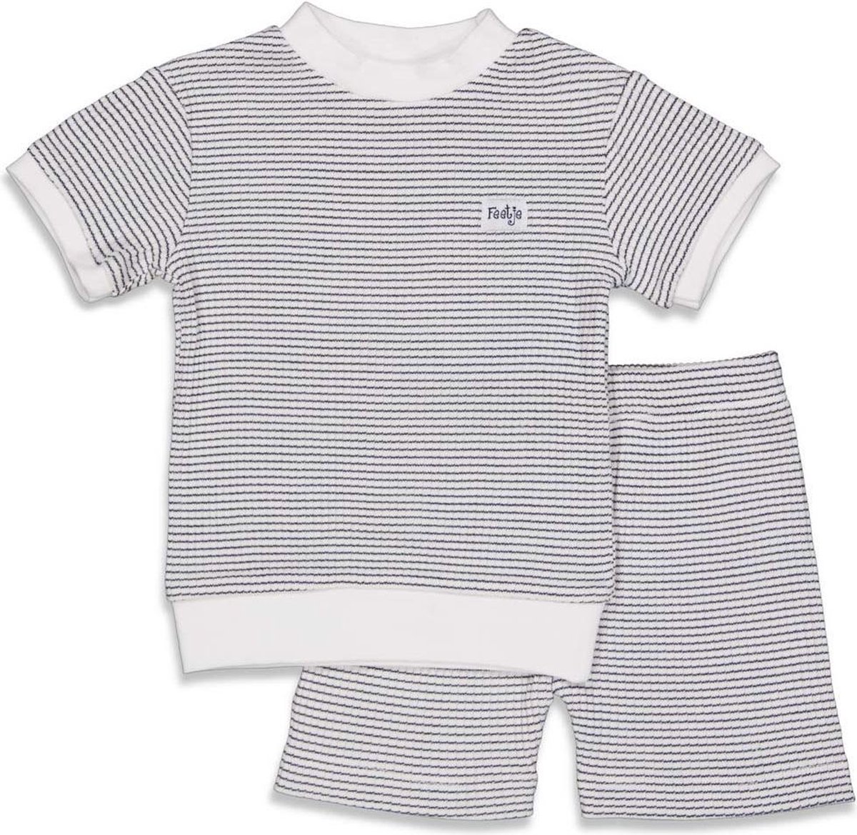 feetje-pyjama-korte-mouw-240fle-1.jpg Feetje Wafel Pyjama Kort Navy MT. 104 | bol - Afbeelding 1