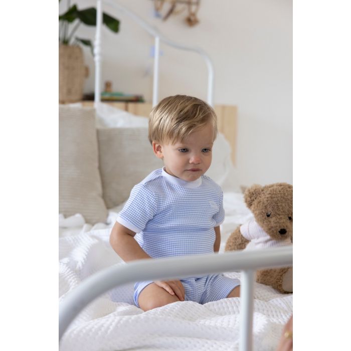 feetje-pyjama-korte-mouw-798zor-1.jpg Shortama Feetje wafel blue | Christ Smulders - Afbeelding 1