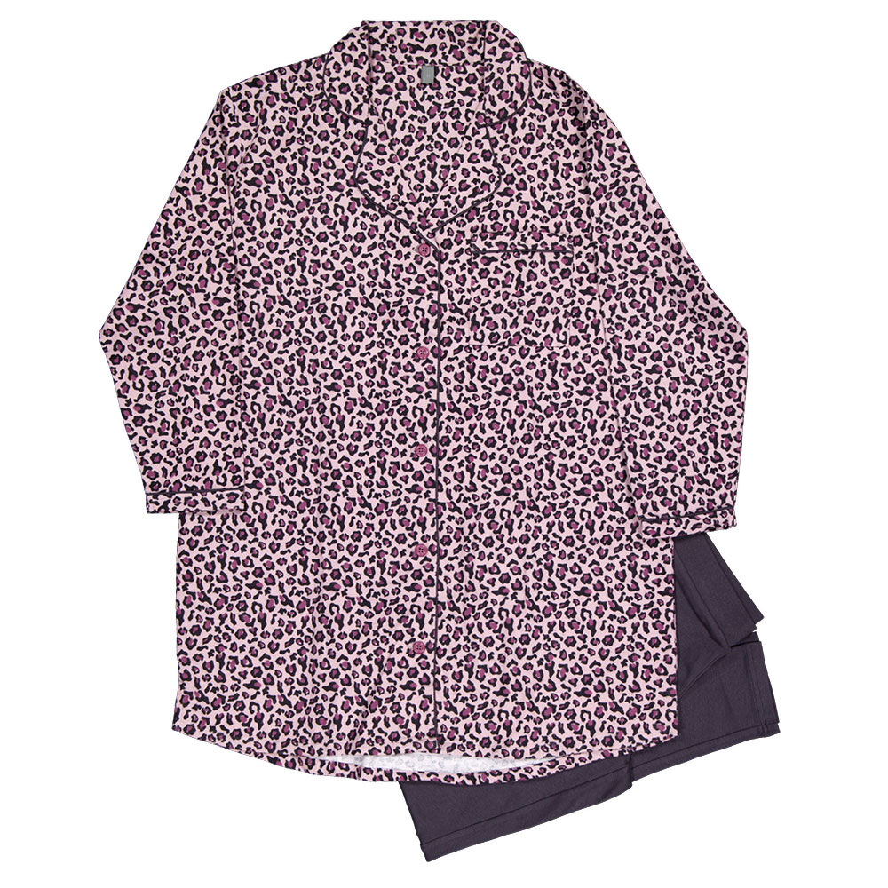 flanellen-pyjama-dames-zeeman-832pmo-1.jpg Pyjama Grijs - Afbeelding 1