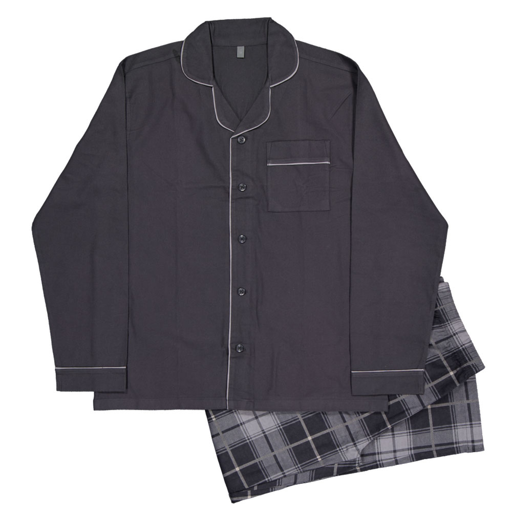 flanellen-pyjama-heren-zeeman-800zmt-1.jpg Pyjama Grijs - Afbeelding 1