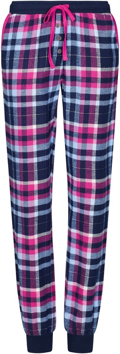 flanellen-pyjamabroek-dames-524vep-1.jpg Rebelle Dames Pyjama Broek Met Boord Dark Pink 223 voordelig online kopen | Vetex - Afbeelding 1
