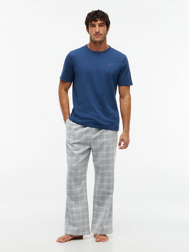 flanellen-pyjamabroek-heren-444mwo-1.jpg TH Original flanellen pyjamabroek in twillweving | Rood | Tommy Hilfiger - Afbeelding 1