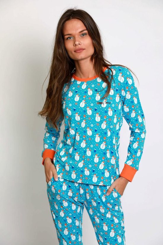 foute-pyjama-dames-353oih-1.jpg Happy Pyjama's Sfeervolle Winter Prints | pyjama dames volwassenen | pyjama set |... | bol - Afbeelding 1