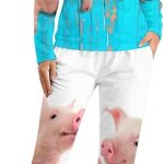 Grappige varken dames pyjama set tweedelige nachtkleding lange mouw top en broek loungewear : Amazon.nl: Kleding, schoenen & sieraden