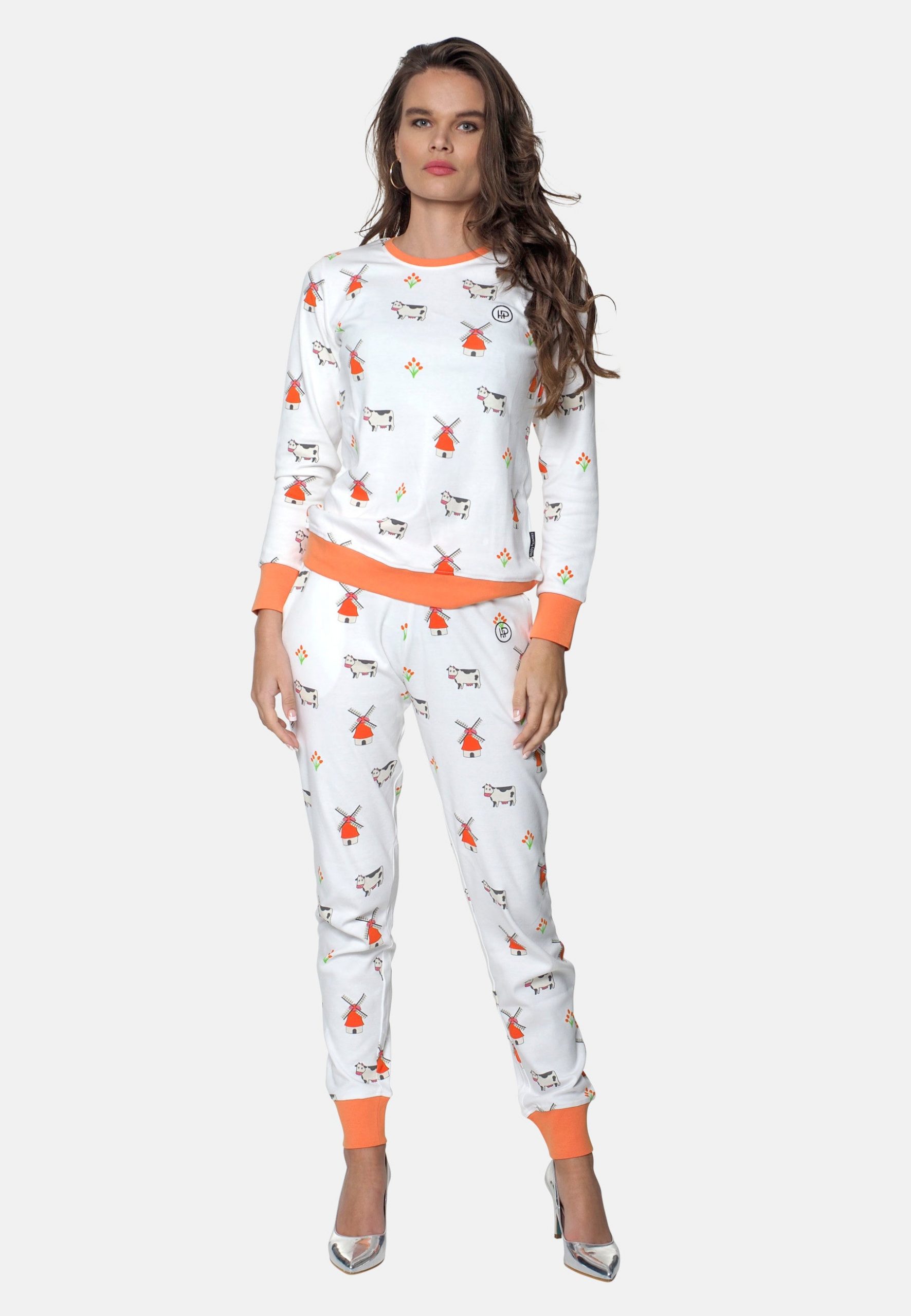 gekke-pyjama-dames-058jbb-1.jpg Damespyjama set met shirt en pyjama broek Dutch Edition - Afbeelding 1