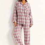 Geruite pyjama van flanel Roze / Geruit | Cellbes