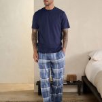 Kopen Blauw Geruite pyjama met korte mouwen van Next Nederland