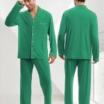 pyjama satijn heren nachtkleding groen goedkoop huispak comfort mannen glans... | bol