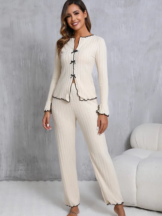 goedkope-pyjama-322oiu-1.jpg pyjama dames huispak loungewear satijn katoen polyester goedkoop nachtmode | bol - Afbeelding 1