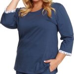 Doctor Nap Dames Pyjama Winter Grote Maten Deep Blue PB.7156 40 / L | bol