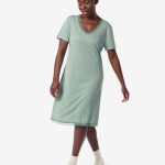 Hema dames nachthemd met viscose (groen) aanbieding bij HEMA