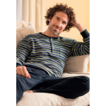 Hajo Badstof Heren Pyjama | Blauw