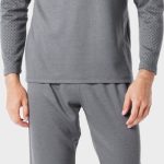 Pijadore Grote Maten Heren Pyjama Set, Lange Mouwen, Grijs 2XL | bol