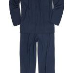 Grote maten heren doorknoop pyjama " Adamo " donker blauw