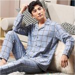 A1 Brave Heren pyjama, Katoen heren lange mouwen grote maat pyjama casual thuiskleding pakken lente en herfst pyjama's pakken voor mannen Pyjamabroek (Color : E, Size : X Large) : Amazon.nl: Kleding, schoenen &