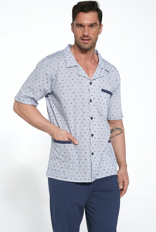 heren-pyjama-met-knopen-039tlc-1.jpg Cornette Katoenen Pyjama met Knoopjes Heren Volwassenen | Korte Mouw Lange Broek |... | bol - Afbeelding 1