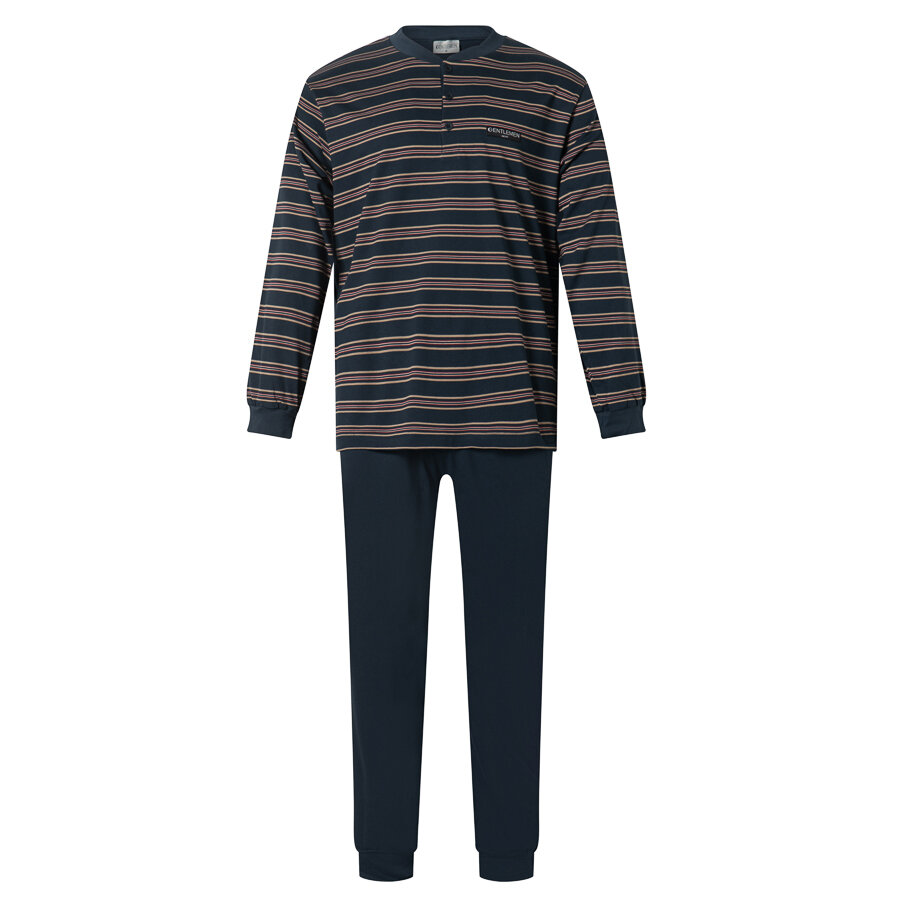 heren-pyjama-met-knopen-580mvl-1.jpg Heren Pyjama single jersey met knoopsluiting Navy - Afbeelding 1