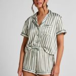 Hunkemöller Pyjama kaki/crème goedkoop kopen | limango