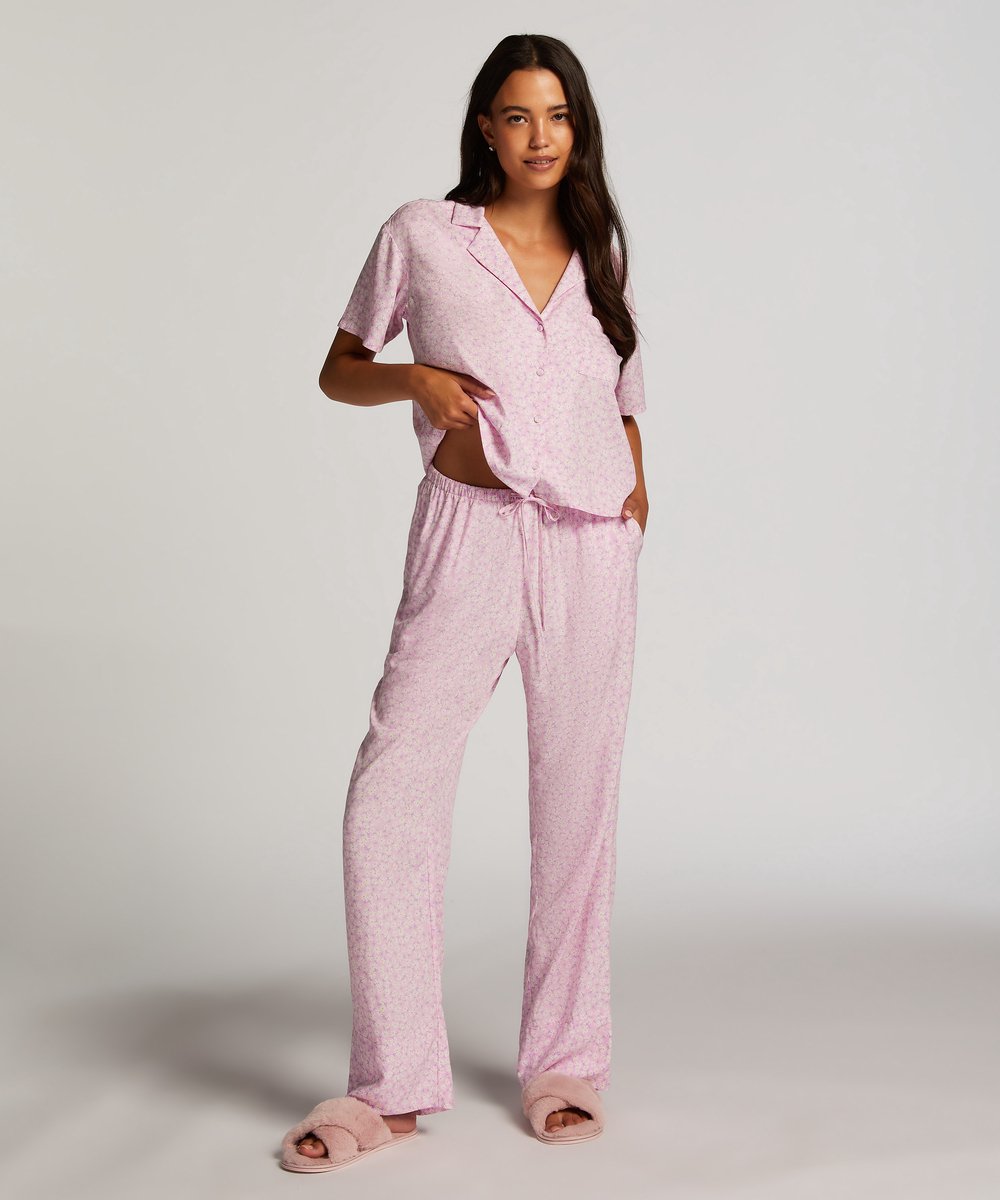 hunkemoller-pyjama-dames-738yow.jpg Hunkemöller Dames Nachtmode Pyjama top Springbreakers Roze maat M | bol - Afbeelding 1