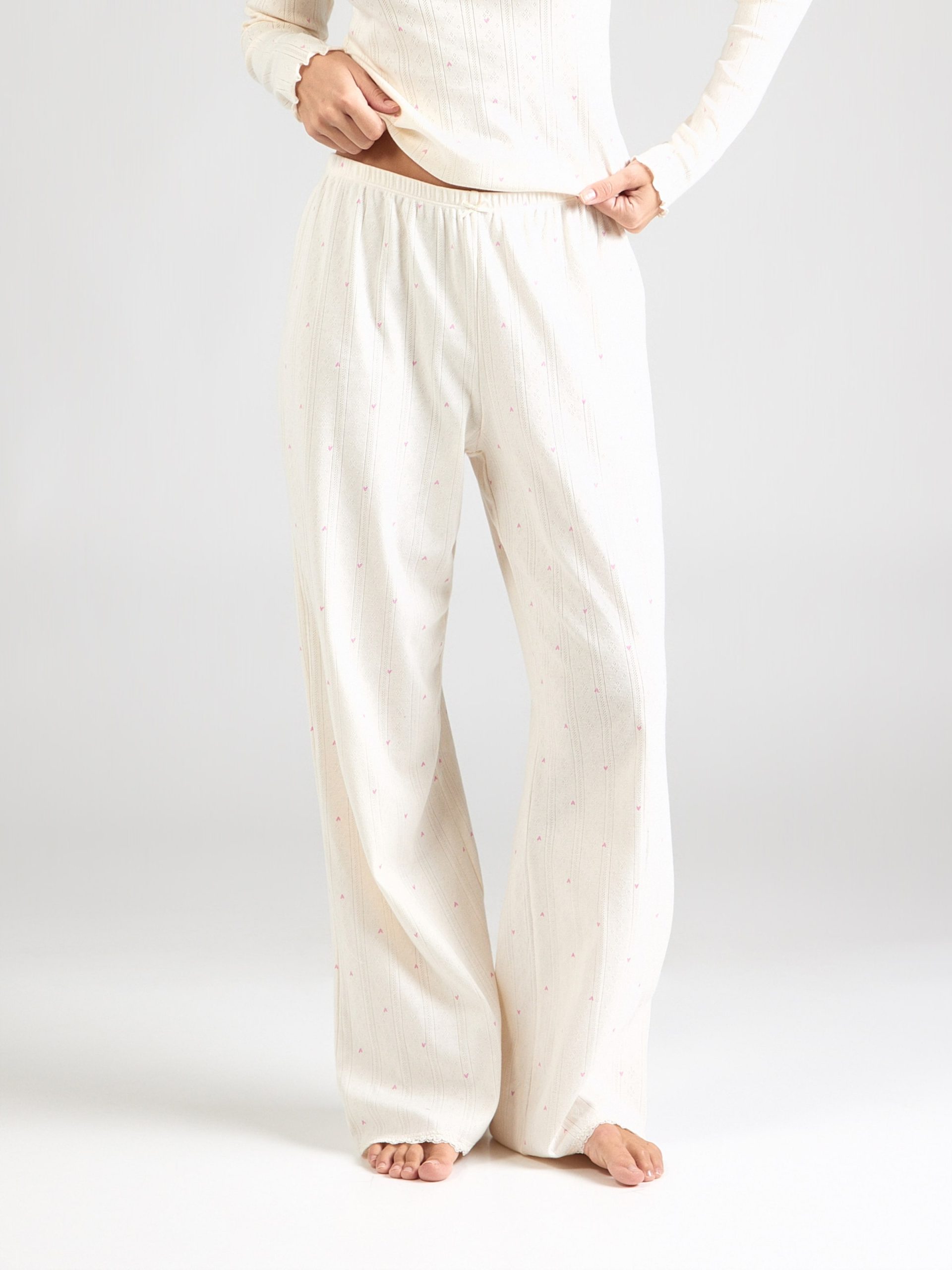 hunkemoller-pyjamabroek-807odl.jpg Hunkemöller Pyjamabroek in Ecru | ABOUT YOU - Afbeelding 1