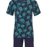 Pastunette jr katoenen shortama voor jongens 'Ocean Life, Palms Beach'