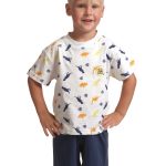 Outfitter jongens shortama 212432 blauw en grijs maat 92 t/m 116 De Arend Groothandel in kleding ondermode en nachtmode