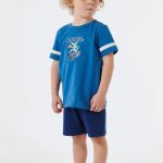 Shortama krokodil blauw Casual World