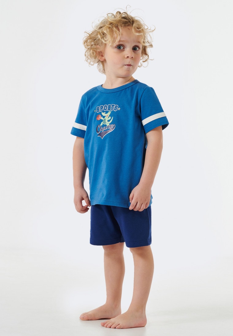 jongens-shortama-662wke-1.jpg Shortama krokodil blauw Casual World - Afbeelding 1