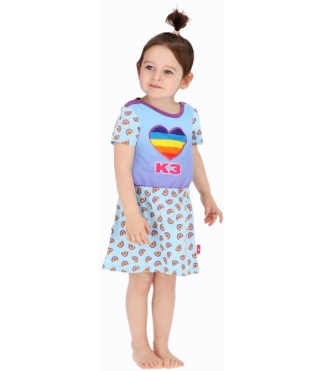 k3-pyjama-147xgv-1.jpg K3 Nachtjapon Regenboog 122/128 - Afbeelding 1