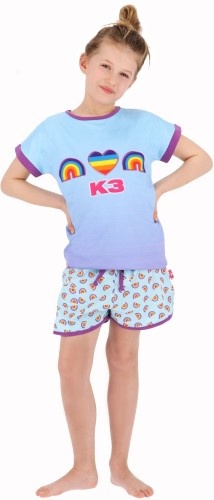 k3-pyjama-274mqy-1.jpg K3 Shortama Pyjama Regenboog 134/140 - Afbeelding 1