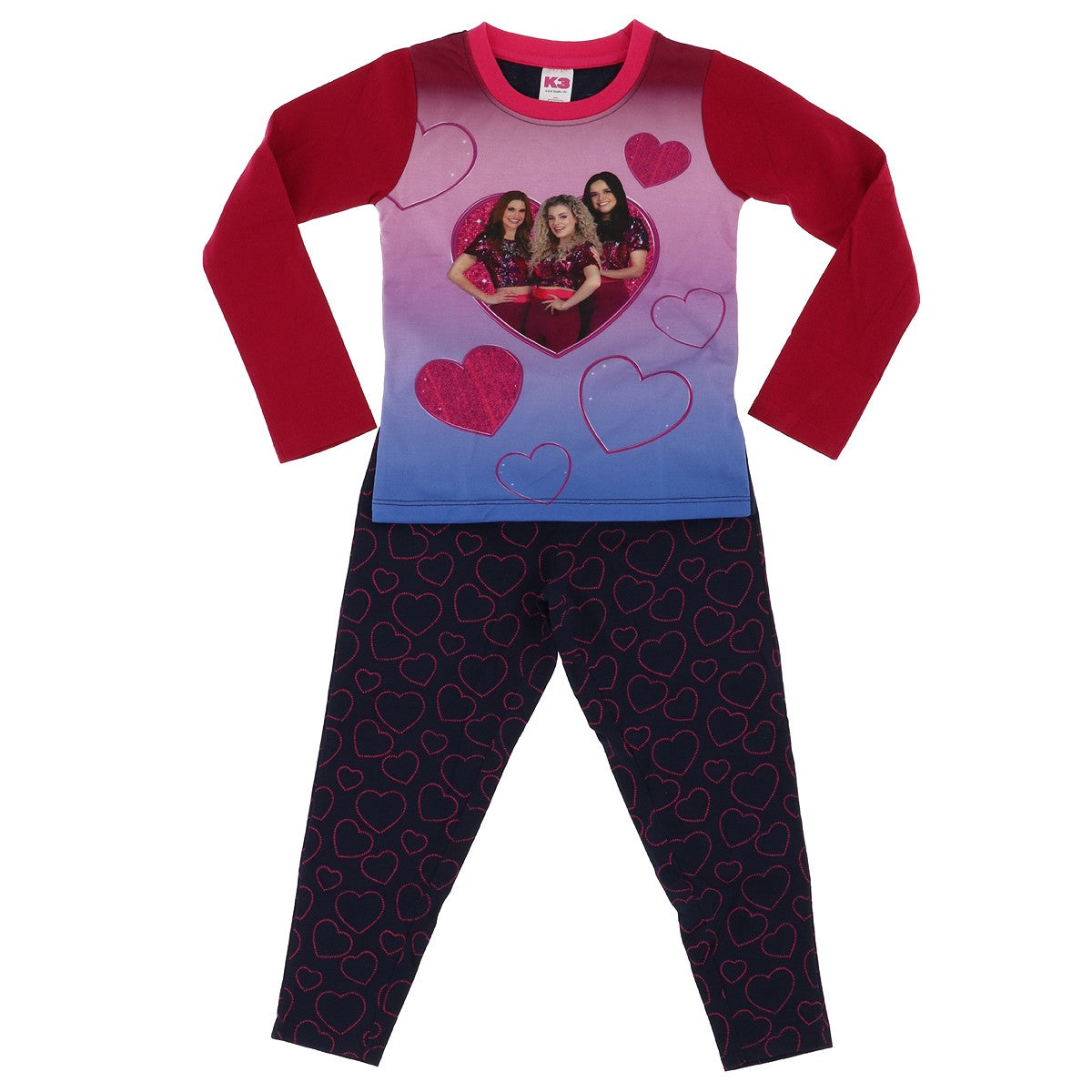k3-pyjama-419xzq-1.jpg Meisjes pyjama 100% katoen K3 110/116 - Afbeelding 1