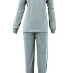 Lunatex Katoenen dames pyjama Groen