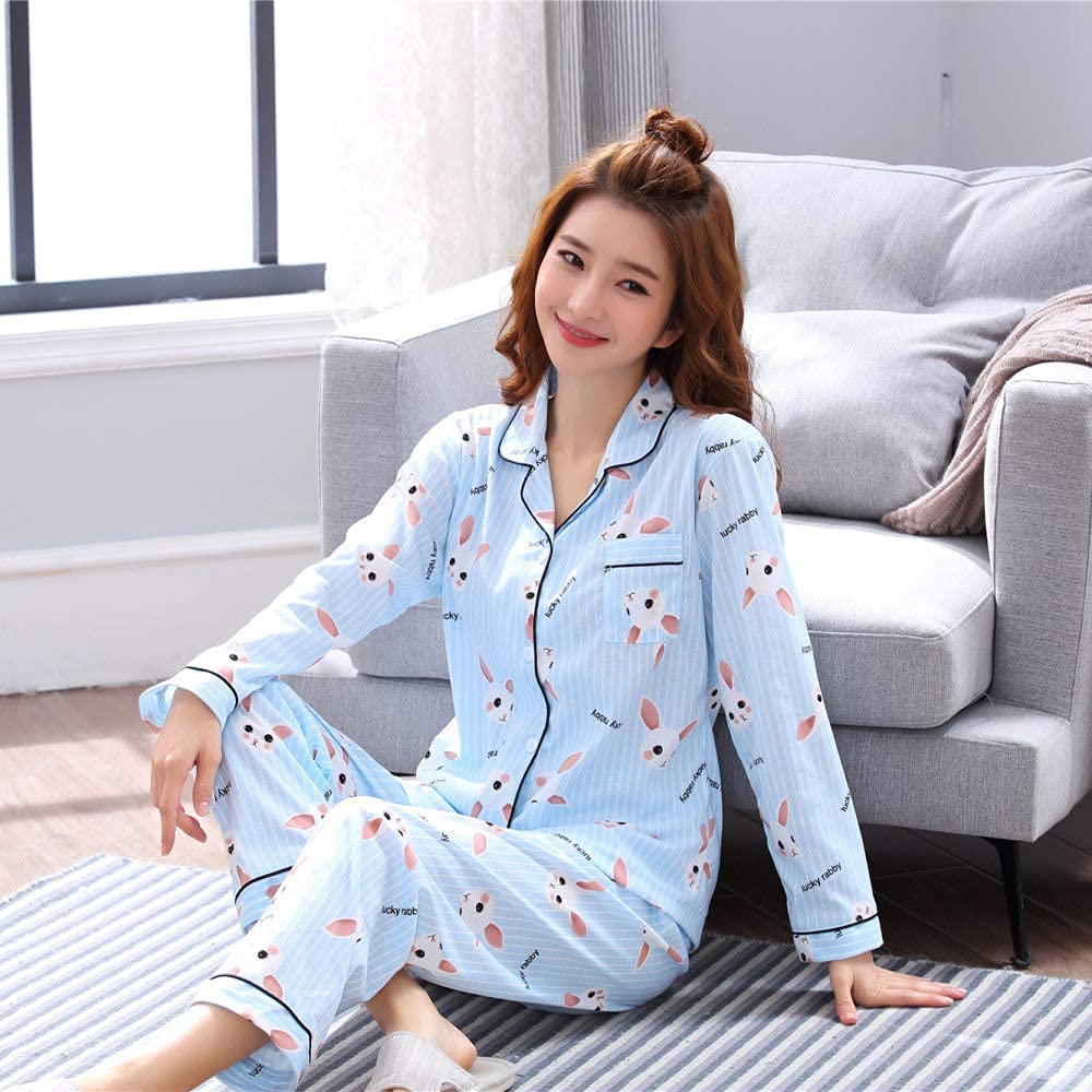 katoenen-pyjama-680brl-1.jpg Dames pyjama set, dames nachthemd sets Katoenen pyjama set effen kleur strepen pyjama set lange mouw nachtkleding dames lange broek, schattig roze, L : Amazon.nl: Kleding, schoenen & sieraden - Afbeelding 1