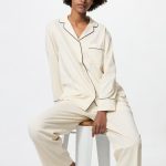 Dames AIRism Katoenen Pyjama (Lange Mouwen) | UNIQLO NL