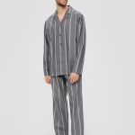 s.Oliver Pyjama van zuiver katoen Antraciet